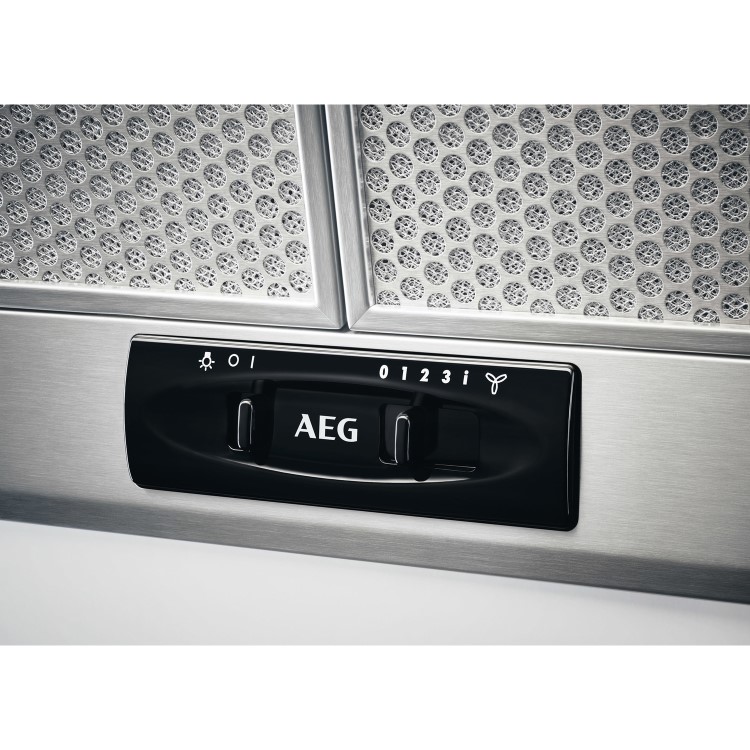 GRADE A1 - AEG DGB2750M Stainless Steel Canopy Hood - Halogen Lamps - 3 Speeds And Intensive
