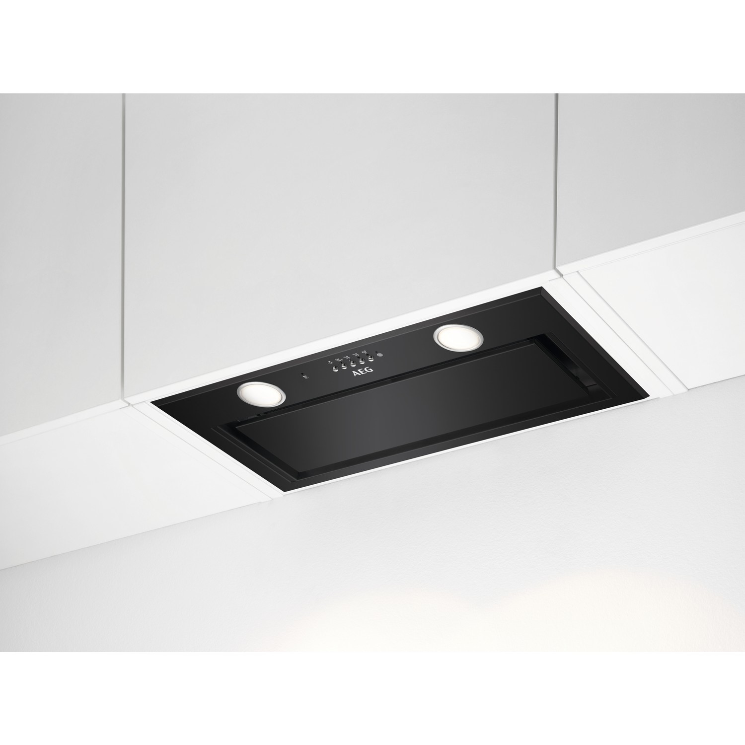 AEG DGE5661HB 54cm Canopy Cooker Hood with Hob2Hood - Matt Black