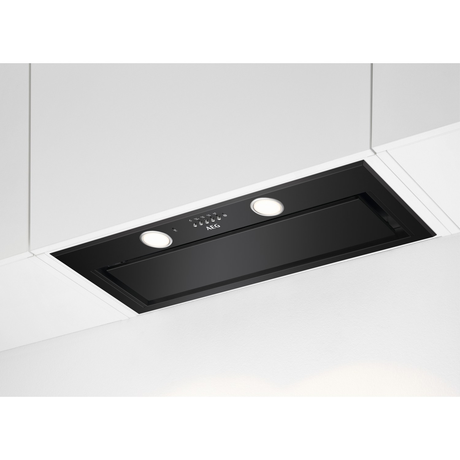 AEG DGE5861HB 80cm Canopy Cooker Hood with Hob2Hood - Matte Black