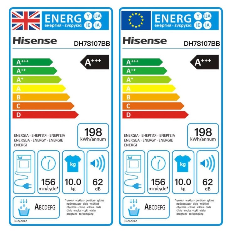 Hisense 7 Series 10kg Heat Pump Tumble Dryer - Black