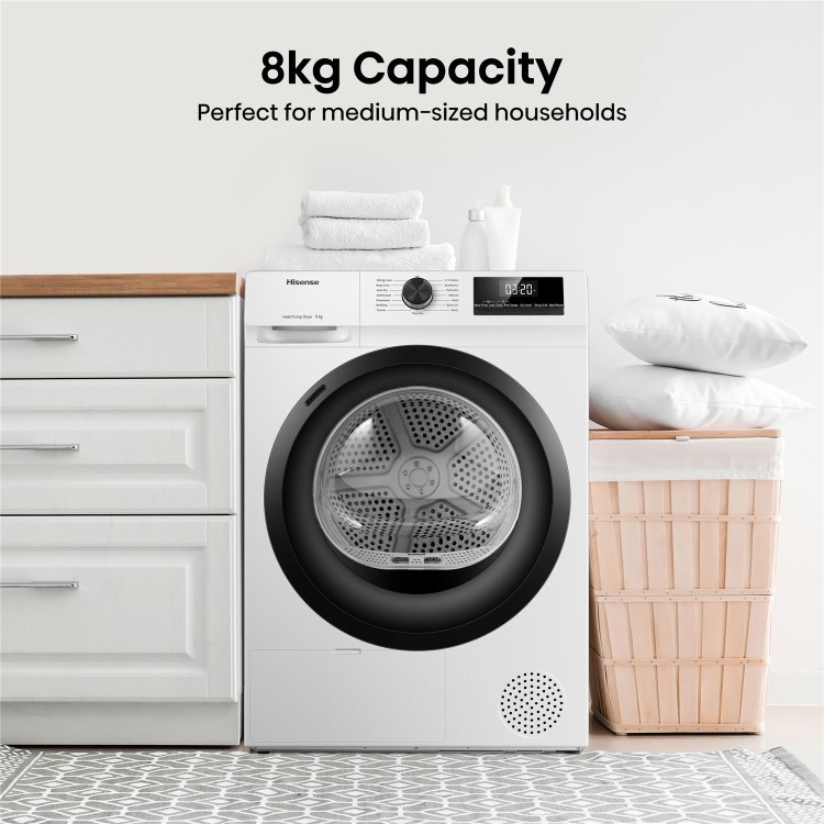 Hisense 1Q Series 8kg Heat Pump Tumble Dryer - White