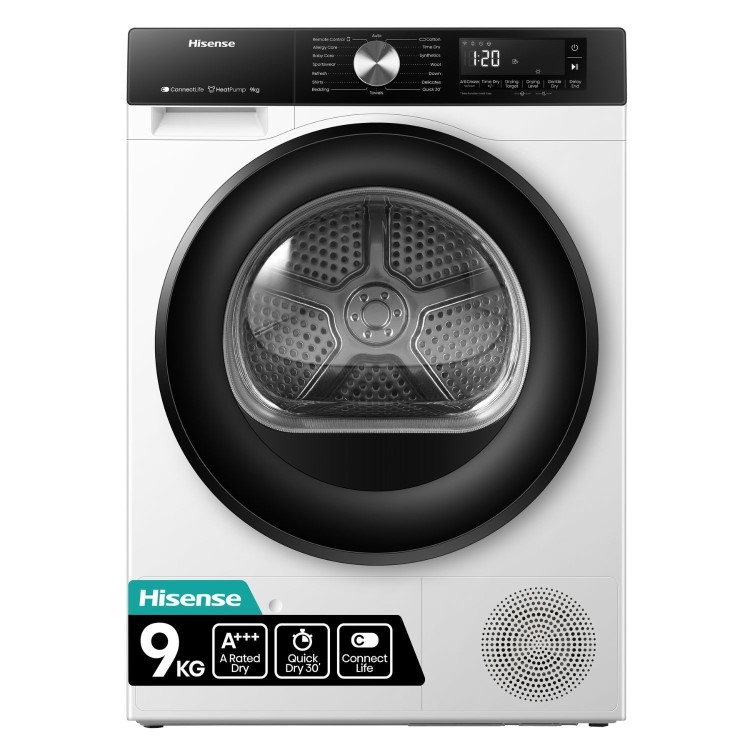 Hisense 3s Series 9kg Heat Pump Tumble Dryer - White