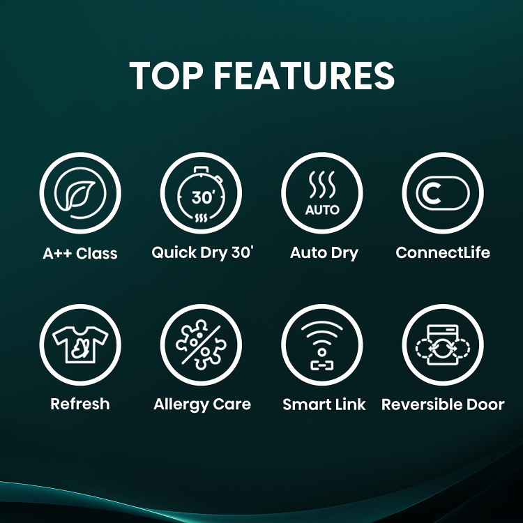 Hisense 3S Series 9kg Heat Pump Tumble Dryer - White
