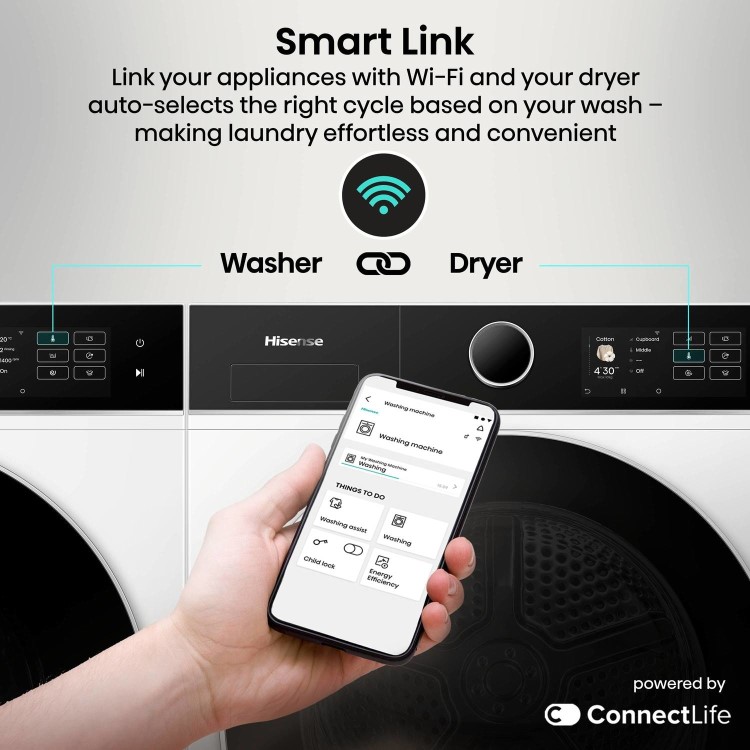 Hisense KitchenFit 5i Series 10kg Heat Pump Tumble Dryer - White