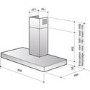 De Dietrich DHB7931X 90cm Decorative Box Hood 702m3h Extraction Rate -  Inox