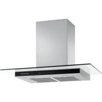 De Dietrich DHD1187X 90cm Wide Flat Glass Chimney Cooker Hood Stainless Steel