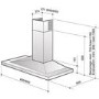 De Dietrich 90cm Slim Pyramid Chimney Cooker Hood - Stainless Steel