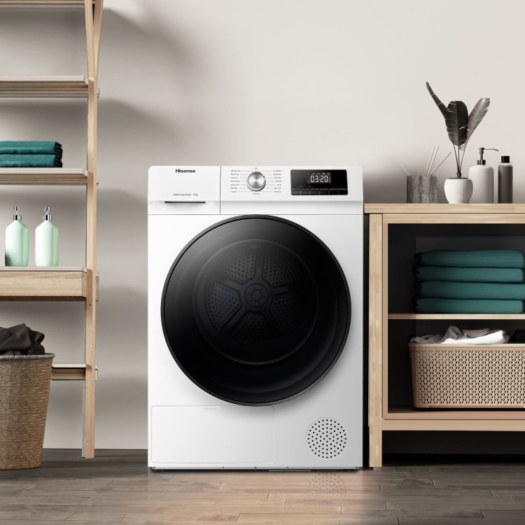 Hisense 3 Series 9kg Heat Pump Tumble Dryer - White