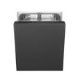 Smeg Integrated Dishwasher - Self-Cleaning, D-Rated, Black control panel