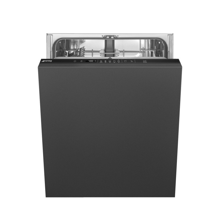 Smeg Integrated Dishwasher - Self-Cleaning, D-Rated, Black control panel