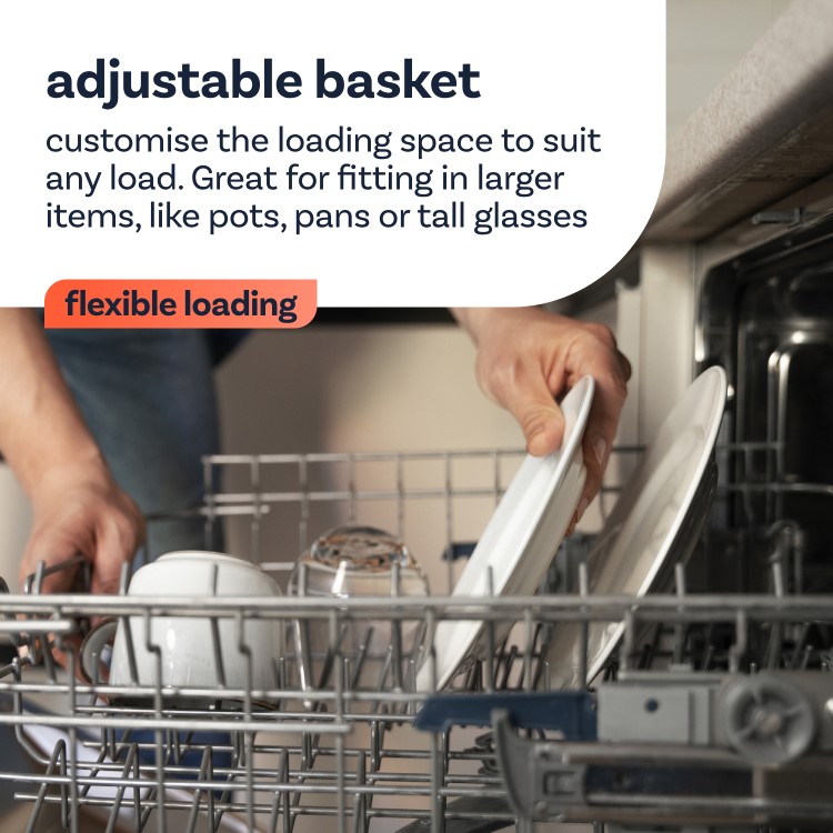 Smeg Integrated Dishwasher - Self-Cleaning, D-Rated, Black control panel