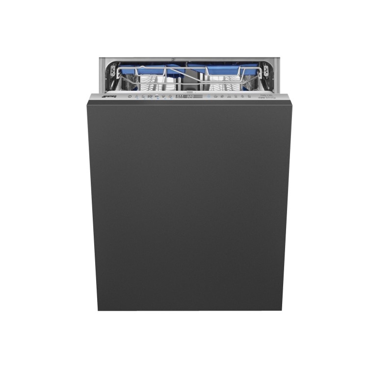 Smeg Universal Integrated Dishwasher - A-Rated, Silver control panel