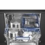 Smeg Universal Integrated Dishwasher - A-Rated, Silver control panel