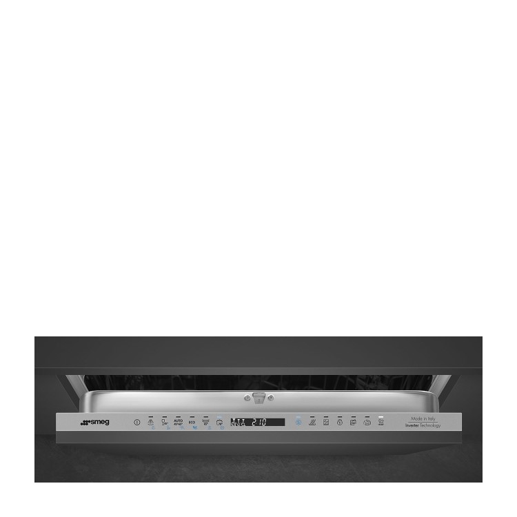 Smeg Universal Integrated Dishwasher - A-Rated, Silver control panel