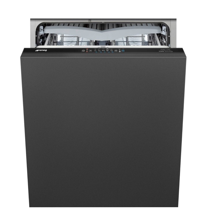 Smeg Integrated Dishwasher - Dry Assist, C-Rated, Black control panel