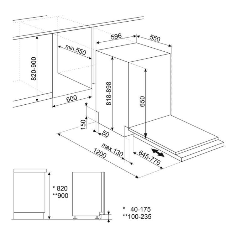 Smeg Integrated Dishwasher