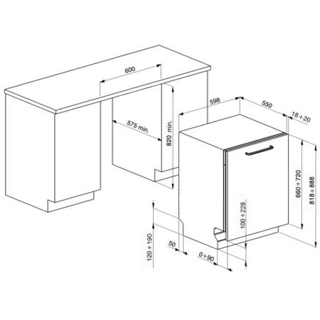 Smeg DI6013-1 13 Place Fully Integrated Dishwasher