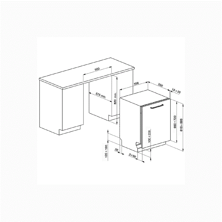 Smeg DI613PNH 13 Place Fully Integrated Dishwasher