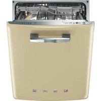 Smeg 50's Retro Style DI6FABCR 13 Place Semi Integrated Dishwasher - Cream Door