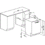 Smeg 50's Retro Style DI6FABCR 13 Place Semi Integrated Dishwasher - Cream Door