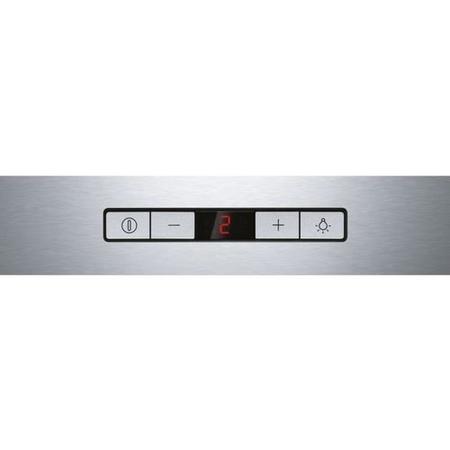 Bosch DIA098E50B Exxcel 90cm Brushed Steel Island Cooker Hood With Flat Glass Canopy
