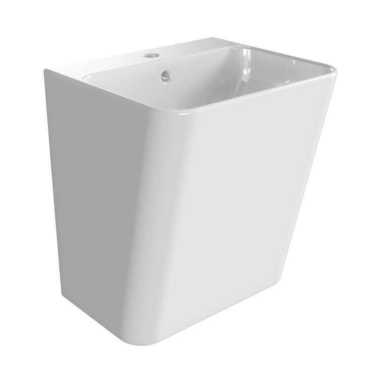 White Wall Hung Basin One Piece 380mm - Diaz