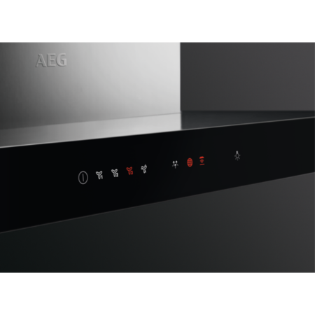 Refurbished AEG DIE5961HG 90cm Slimline Island Hood with Hob2Hood Stainless Steel