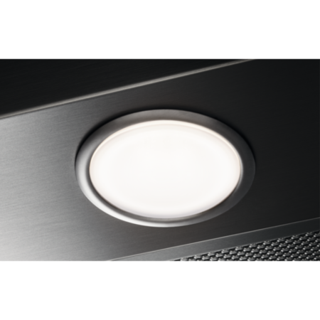 Refurbished AEG DIE5961HG 90cm Slimline Island Hood with Hob2Hood Stainless Steel