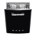 DIFABBL Smeg Retro Integrated Dishwasher - Black - B-Rated, Black control panel