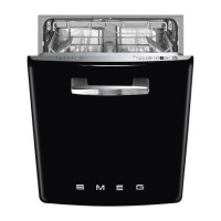 Smeg Retro Integrated Dishwasher - Black - B-Rated, Black control panel Smeg Retro Integrated Dishwasher - Black - B-Rated, Black control panel