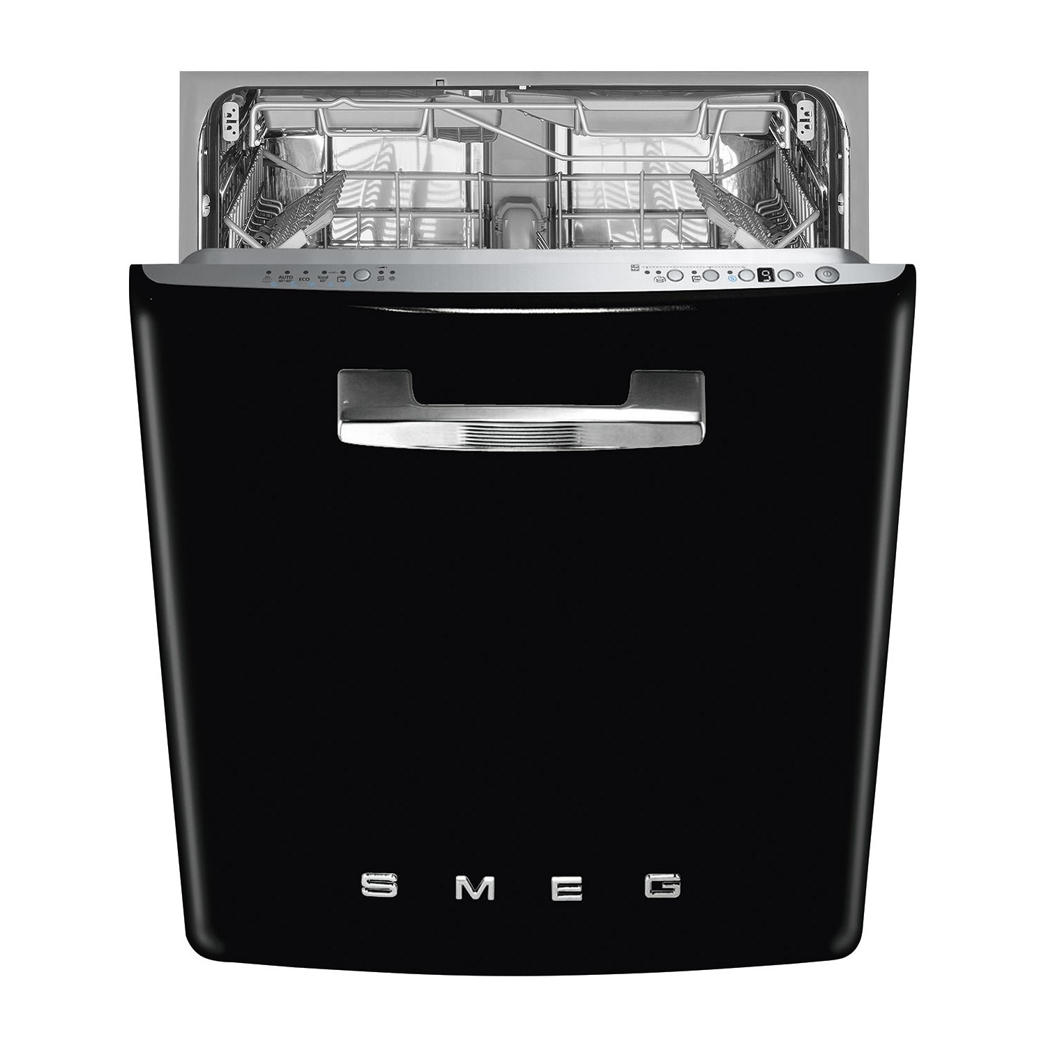 Smeg DIFABBL Retro 13 Place Settings Integrated Dishwasher - Black