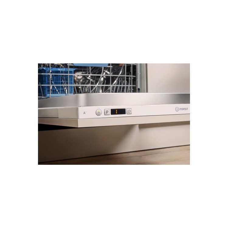 GRADE A1 - Indesit Extra DIFP8T96Z 14 Place Fully Integrated Dishwasher with Quick Wash - White