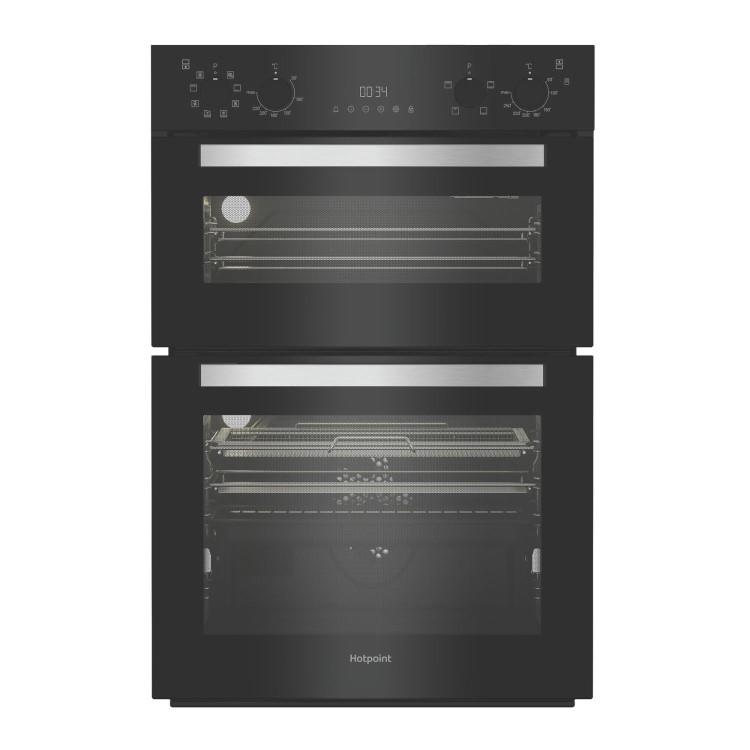 Hotpoint Built-In Electric Double Oven with Air Fry - Black