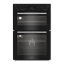 Indesit Electric Built In Double Oven - Black