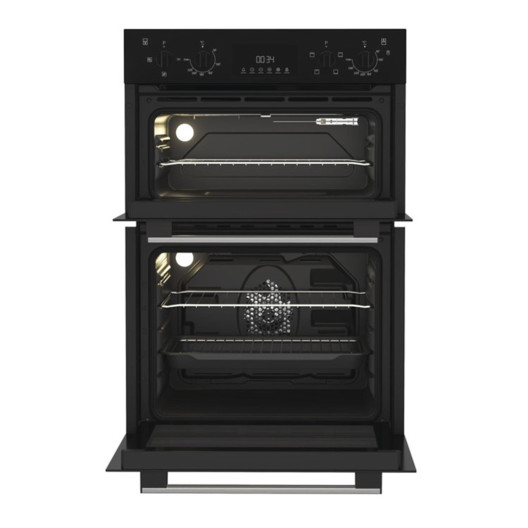 Indesit Electric Built In Double Oven - Black