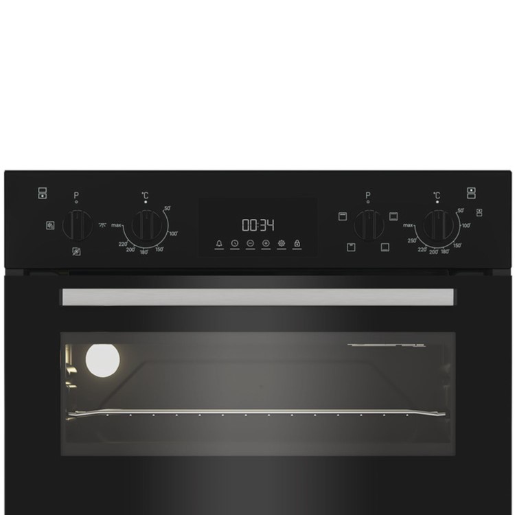 Indesit Electric Built In Double Oven - Black