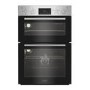 Indesit Electric Built In Double Oven - Stainless Steel