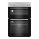 DII10NS Indesit Electric Built In Double Oven - Silver