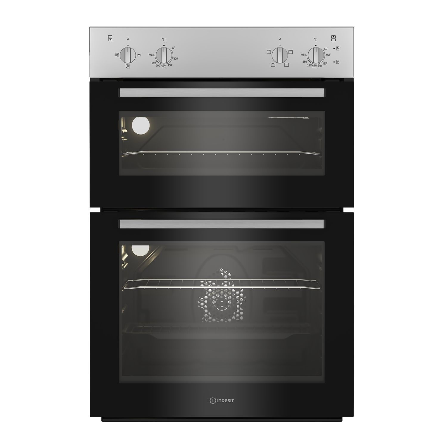 Indesit DII10NS Built In Electric Double Oven in Silver