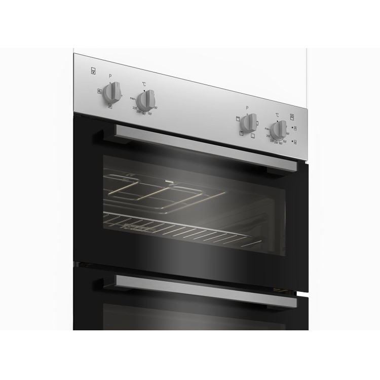Indesit Electric Built In Double Oven - Silver