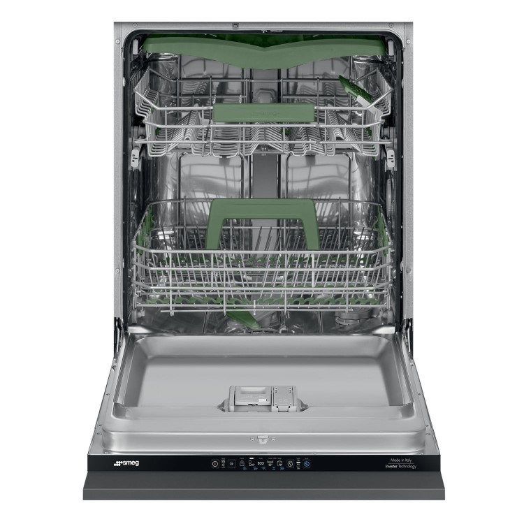 Smeg Integrated Dishwasher - Condenser Drying C-Rated Black Control Panel