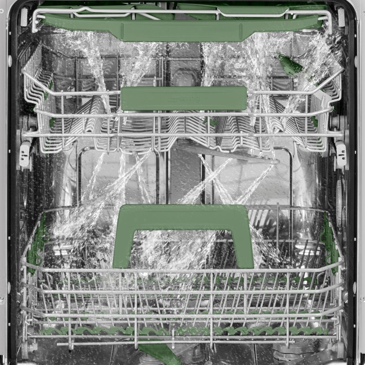 Smeg Integrated Dishwasher - Condenser Drying C-Rated Black Control Panel