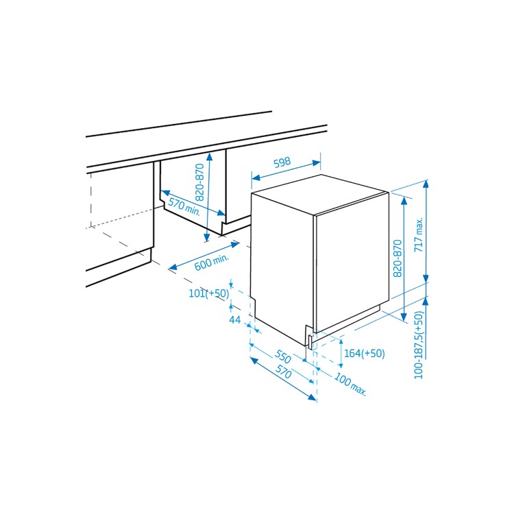 GRADE A2 - Beko DIN15211 Full Size 12 Place Fully Integrated Dishwasher