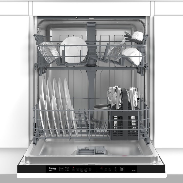 Beko Integrated Dishwasher - Quick&Shine D-Rated Black Control Panel