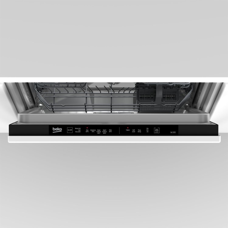 Beko Integrated Dishwasher - Quick&Shine D-Rated Black Control Panel