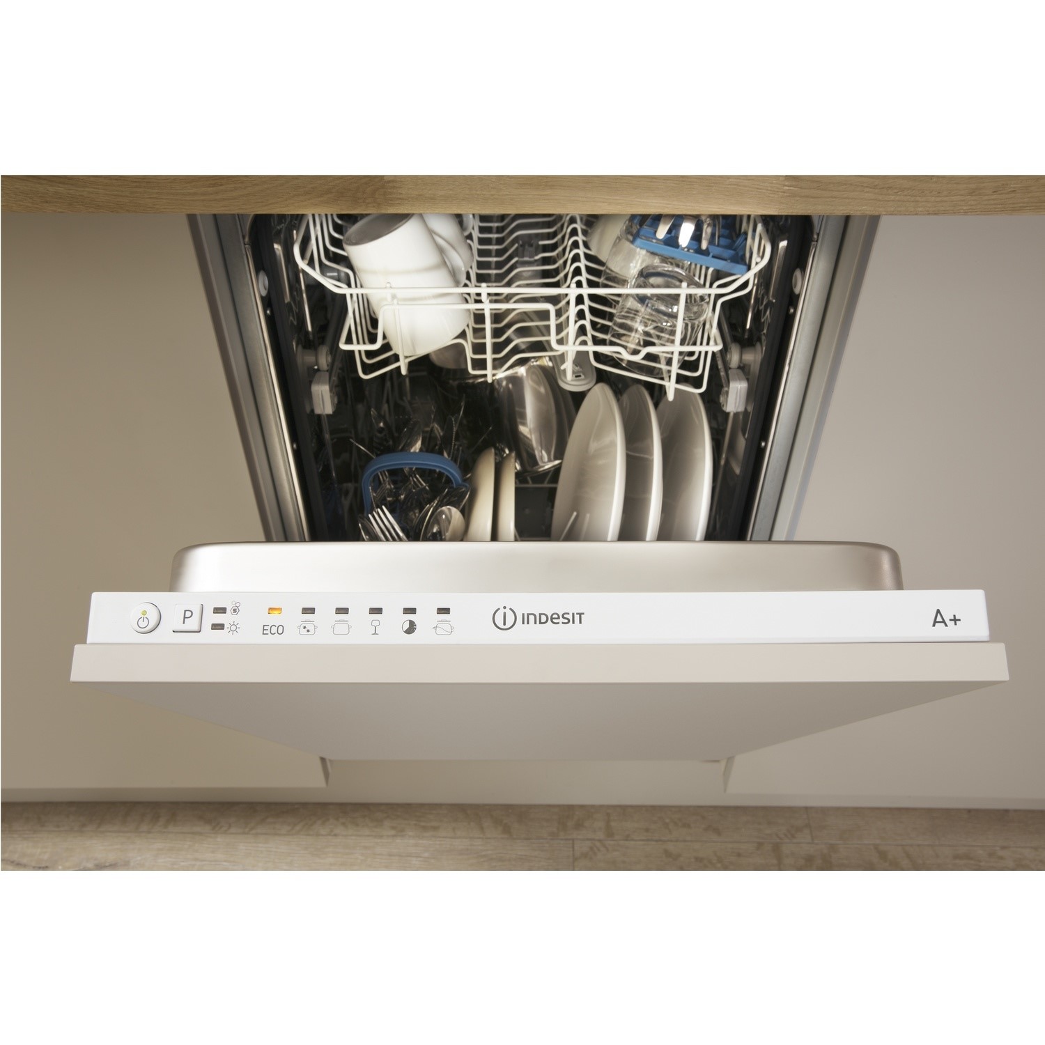 Indesit DISRM16B19 10 Place Slimline Fully Integrated Dishwasher Appliances Direct