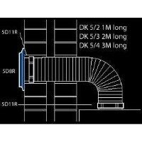 Elica DK5/2 100cm Long Ducting Kit Round Flexi