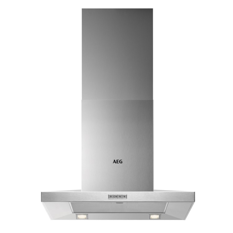 AEG DKB3650M 60cm Stainless Steel Chimney Hood - Mechanical Push Buttons - Halogen Lamps - 3 Speeds