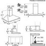 AEG DKB3650M 60cm Stainless Steel Chimney Hood - Mechanical Push Buttons - Halogen Lamps - 3 Speeds