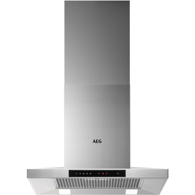 AEG 60cm Pyramid Chimney Cooker Hood with Touch Controls- Stainless Steel